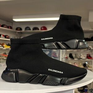Balenciaga Black Knit Sock Runners Size 6